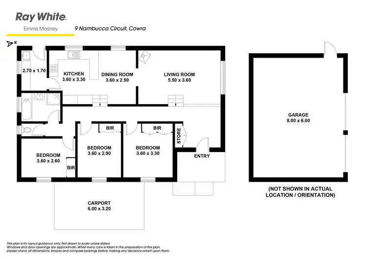 Floorplan of Homely house listing, 9 Nambucca Circuit, Cowra NSW 2794