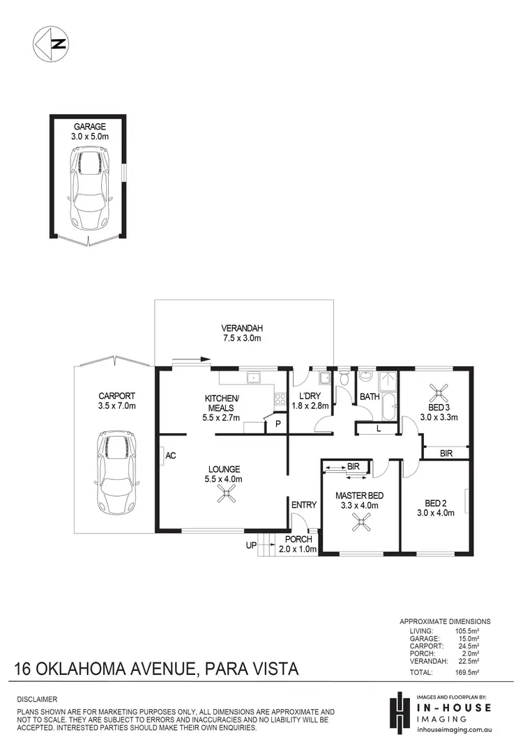 Floorplan of Homely house listing, 16 Oklahoma Avenue, Para Vista SA 5093
