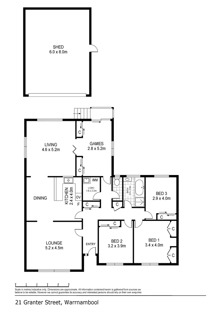 Floorplan of Homely house listing, 21 Granter Street, Warrnambool VIC 3280