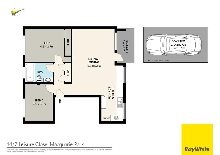 Floorplan of Homely apartment listing, 14/2 Leisure Close, Macquarie Park NSW 2113
