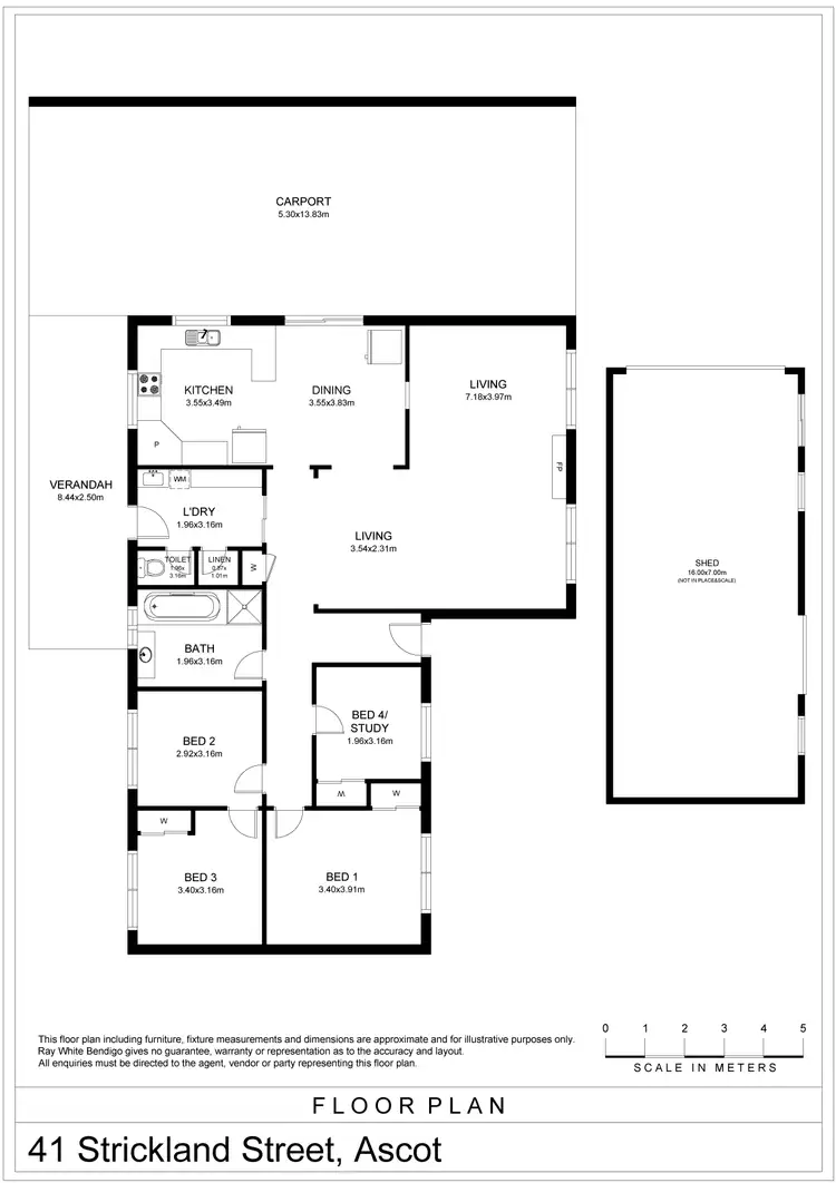 Floorplan of Homely house listing, 41 Strickland Street, Ascot VIC 3551