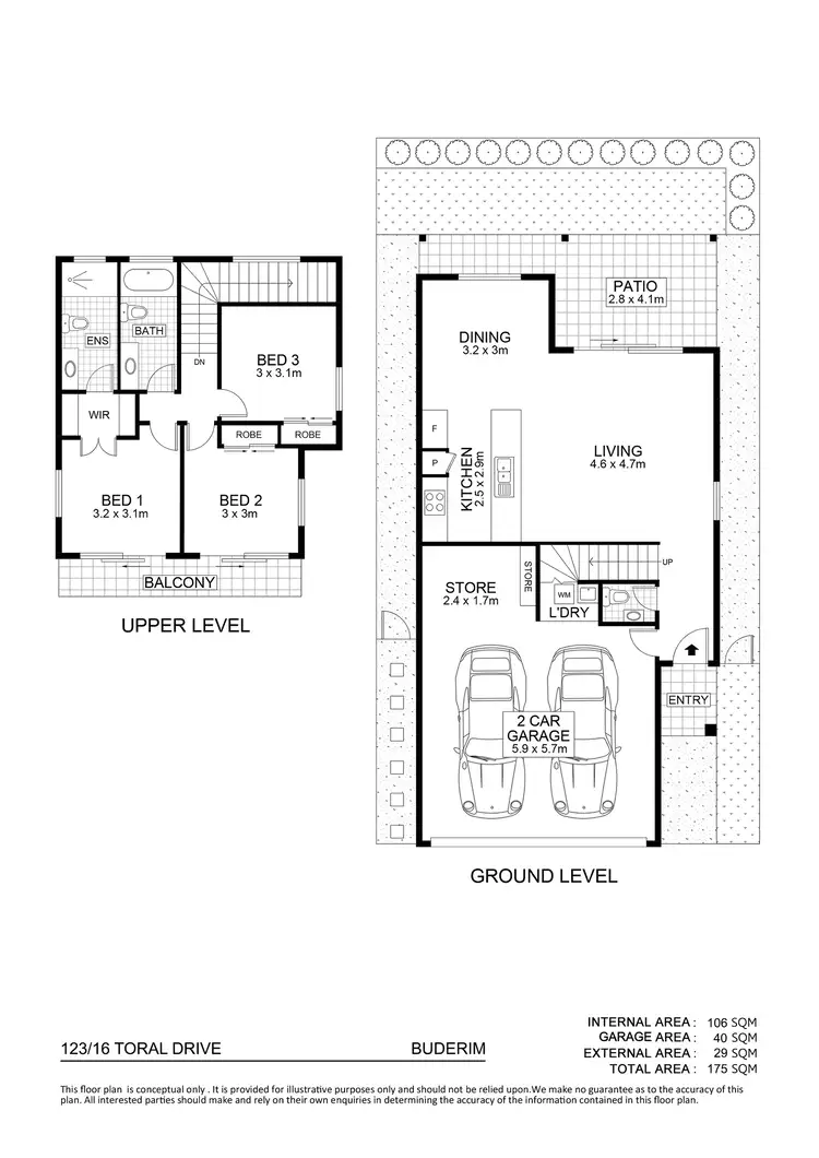 Floorplan of Homely townhouse listing, 123/16 Toral Drive, Buderim QLD 4556
