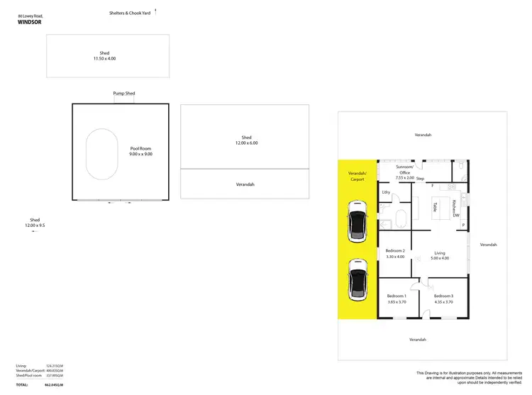 Floorplan of Homely house listing, 80 Lowey Road, Windsor SA 5501