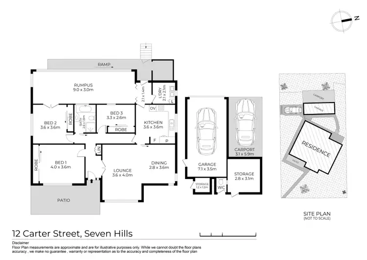Floorplan of Homely house listing, 12 Carter Street, Seven Hills NSW 2147