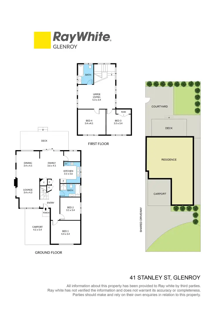 Floorplan of Homely townhouse listing, 41 Stanley Street, Glenroy VIC 3046