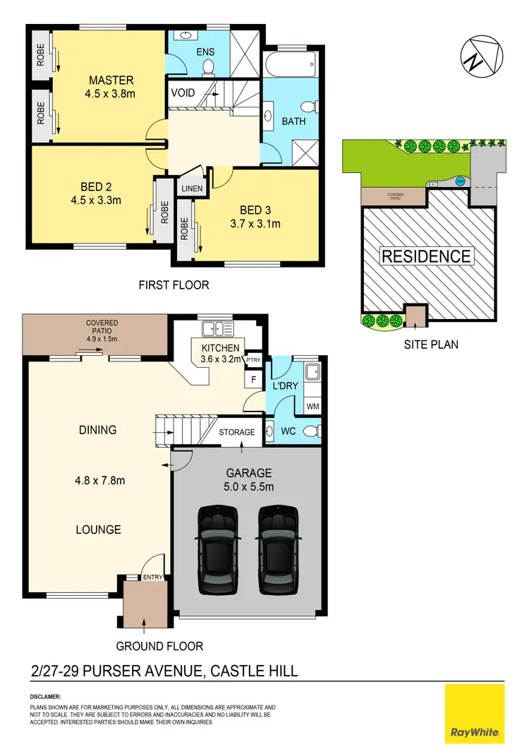Floorplan of Homely townhouse listing, 2/27-29 Purser Avenue, Castle Hill NSW 2154