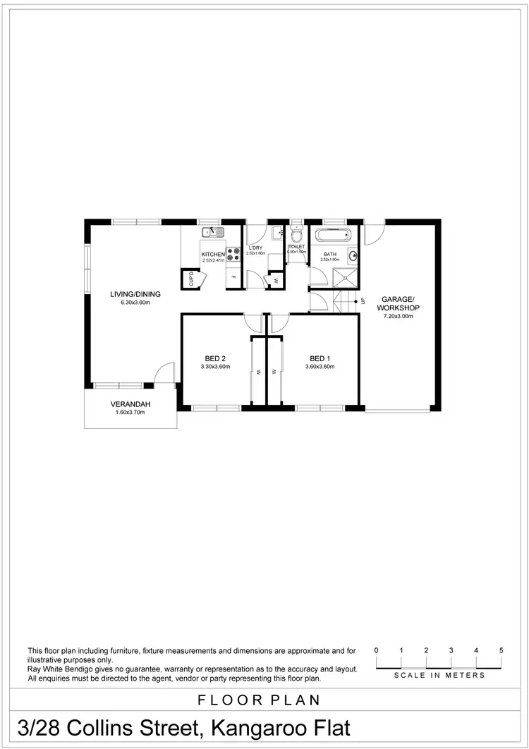Floorplan of Homely house listing, 3/28 Collins Street, Kangaroo Flat VIC 3555