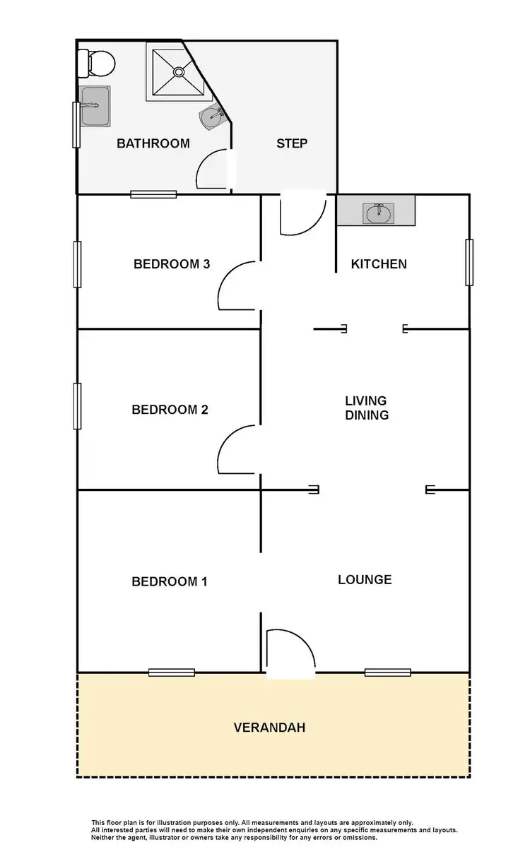 Floorplan of Homely house listing, 33 Sixth Street, Quorn SA 5433