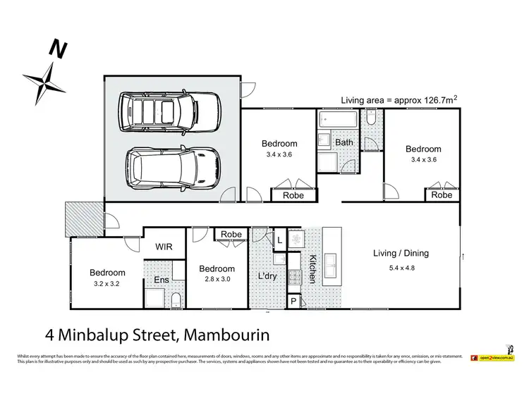 Floorplan of Homely house listing, 4 Minbalup Street, Mambourin VIC 3024