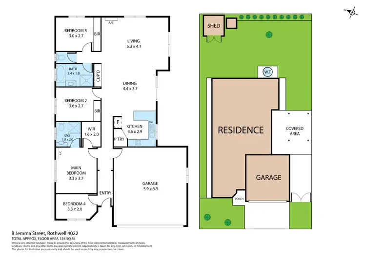 Floorplan of Homely house listing, 8 Jemma Street, Rothwell QLD 4022
