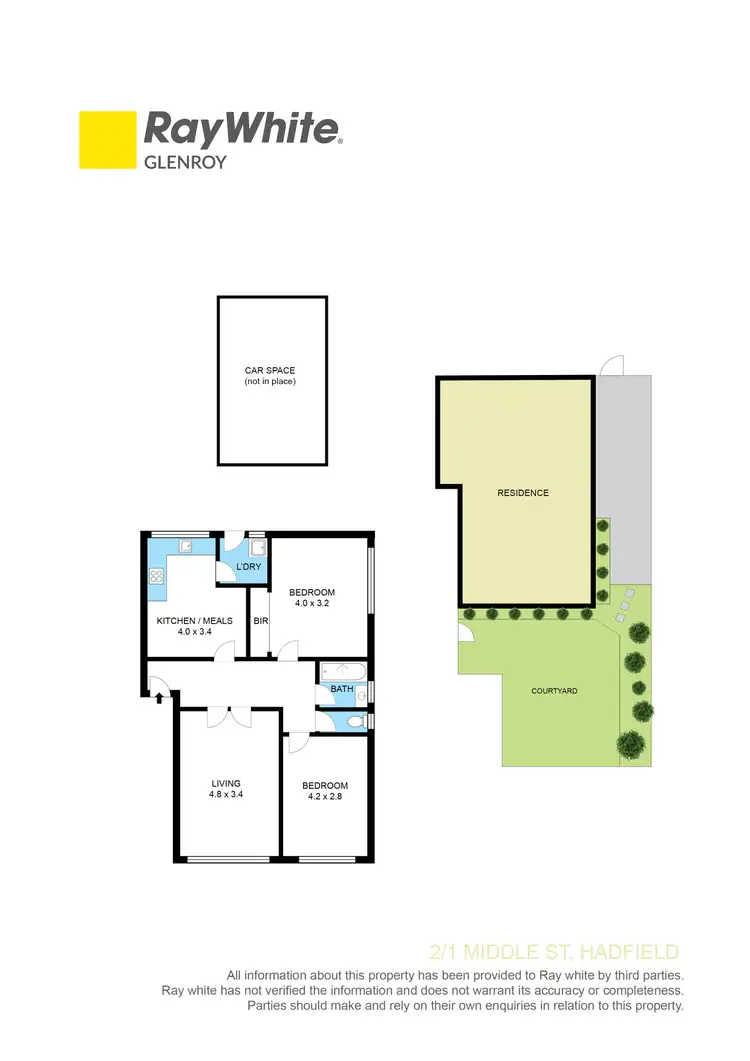Floorplan of Homely unit listing, 2/1 Middle Street, Hadfield VIC 3046
