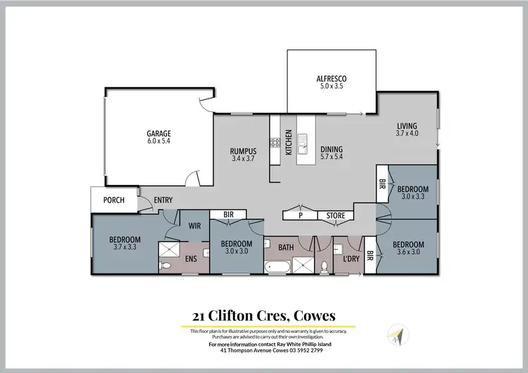 Floorplan of Homely house listing, 21 Clifton Crescent, Cowes VIC 3922