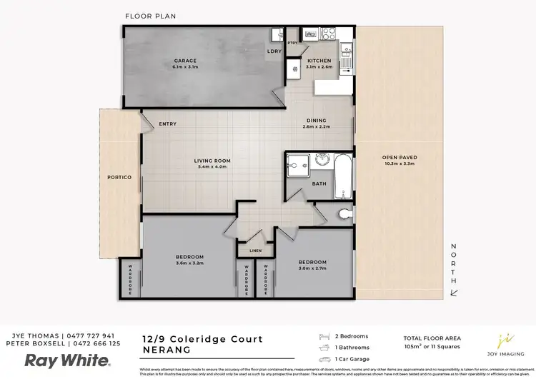 Floorplan of Homely townhouse listing, 12/9 Coleridge Court, Nerang QLD 4211