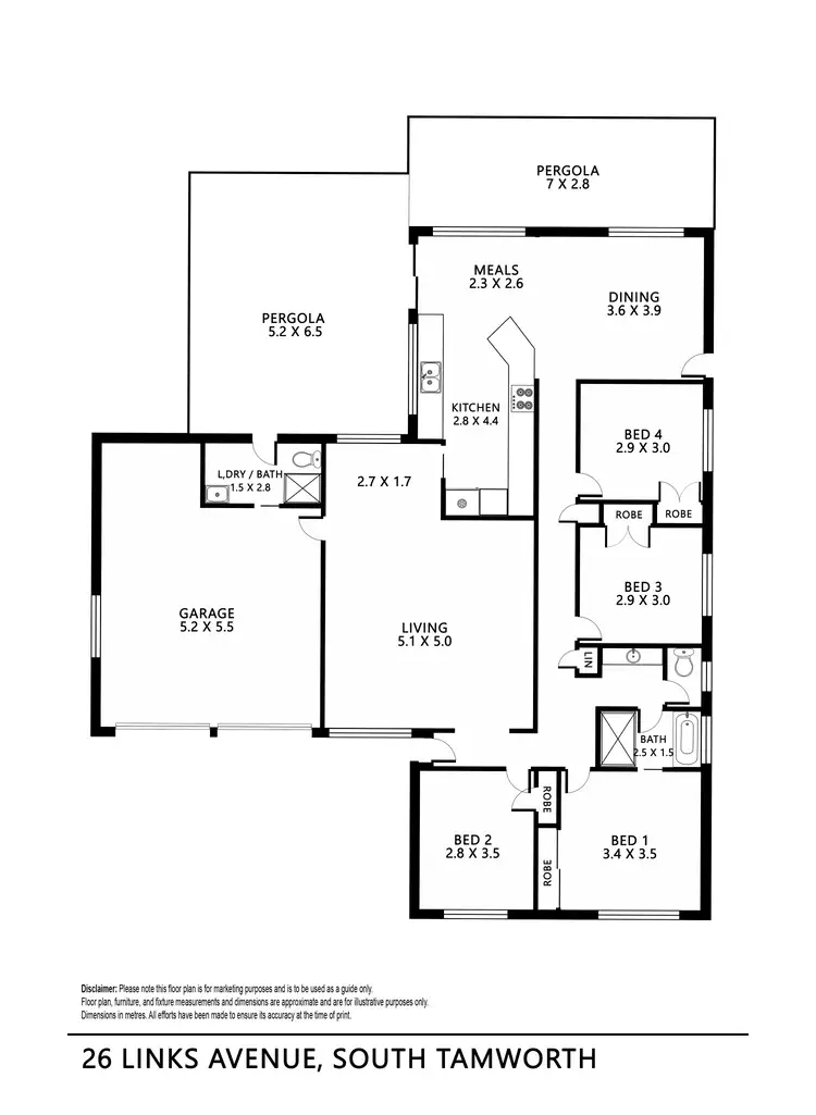 Floorplan of Homely house listing, 26 Links Avenue, Tamworth NSW 2340