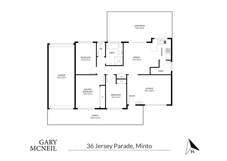 Floorplan of Homely house listing, 36 Jersey Parade, Minto NSW 2566