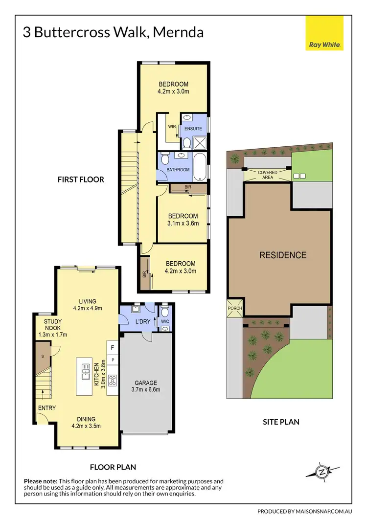 Floorplan of Homely townhouse listing, 3 Buttercross Walk, Mernda VIC 3754