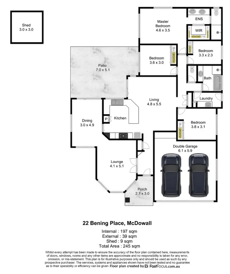 Floorplan of Homely house listing, 22 Bening Place, Mcdowall QLD 4053