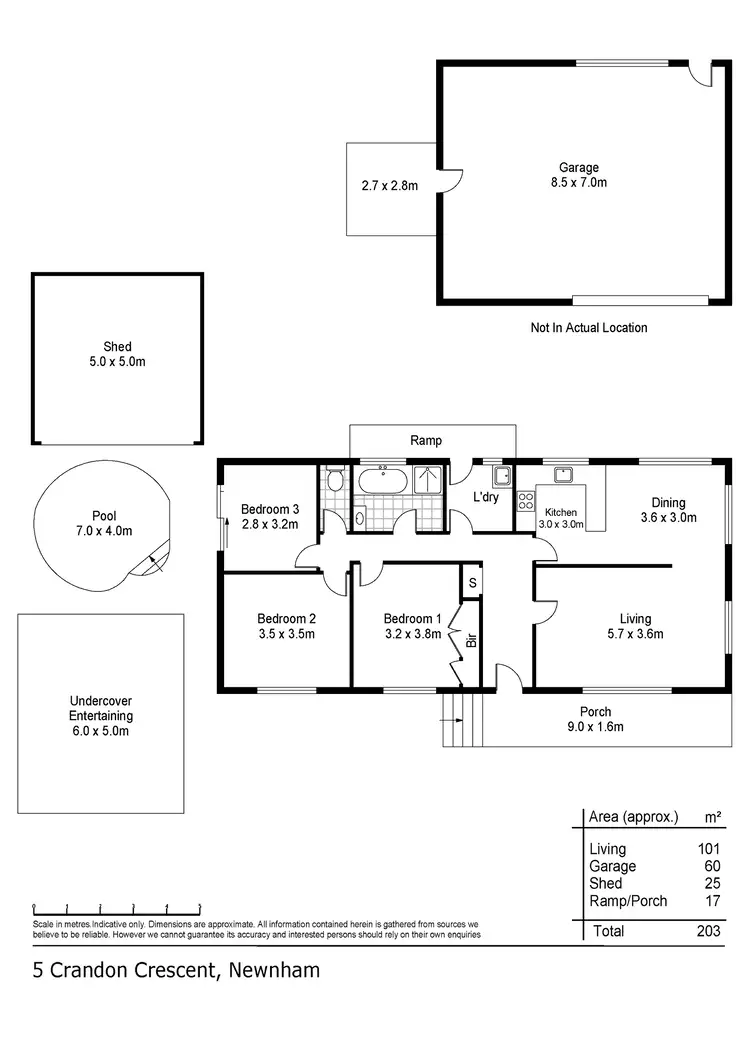 Floorplan of Homely house listing, 5 Crandon Crescent, Newnham TAS 7248