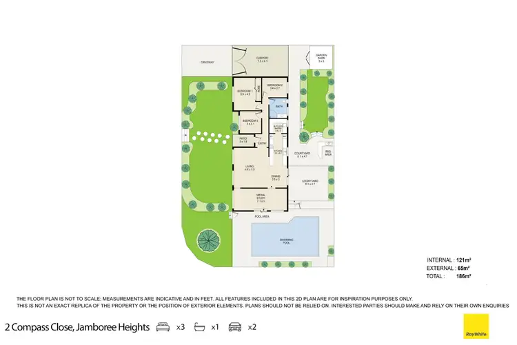 Floorplan of Homely house listing, 2 Compass Close, Jamboree Heights QLD 4074