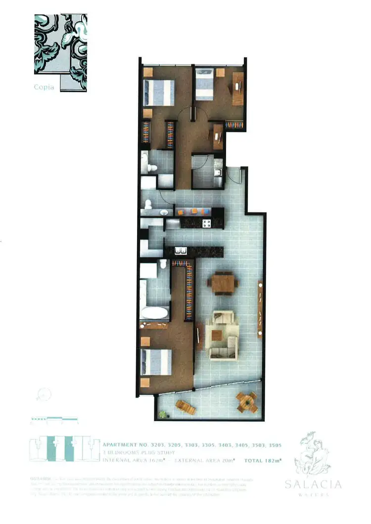 Floorplan of Homely apartment listing, 3405/4 Marina Promenade, Paradise Point QLD 4216