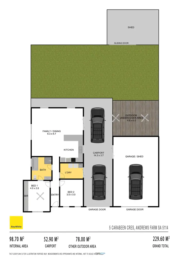 Floorplan of Homely house listing, 5 Carabeen Crescent, Andrews Farm SA 5114