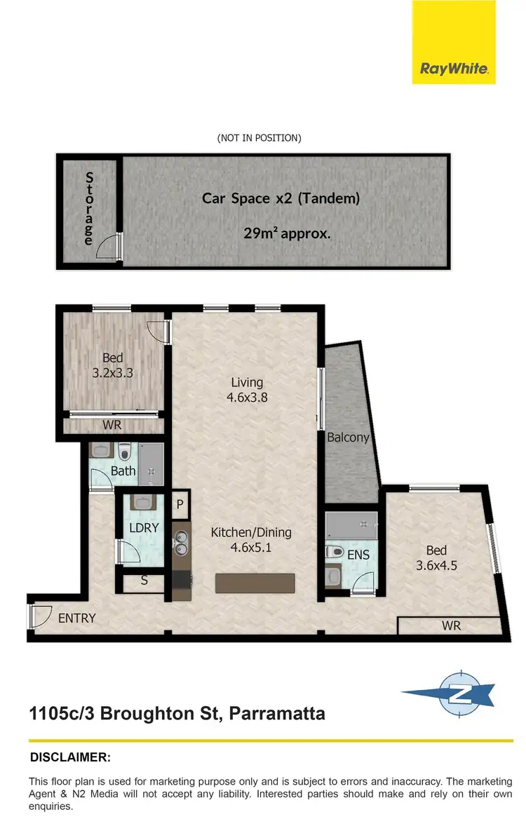 Floorplan of Homely apartment listing, 1105C/3 Broughton Street, Parramatta NSW 2150