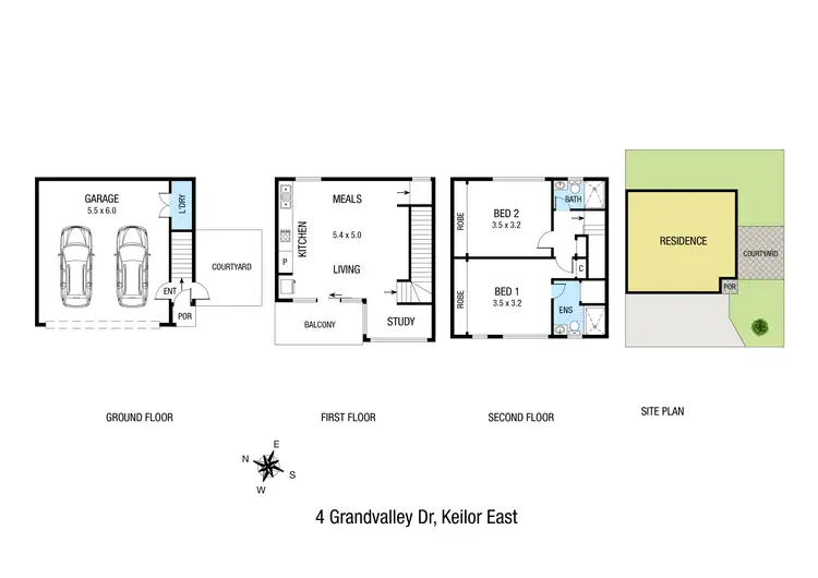 Floorplan of Homely townhouse listing, 4 Grandvalley Drive, Keilor East VIC 3033