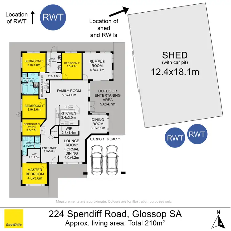 Floorplan of Homely house listing, 224 Spendiff Road, Glossop SA 5344