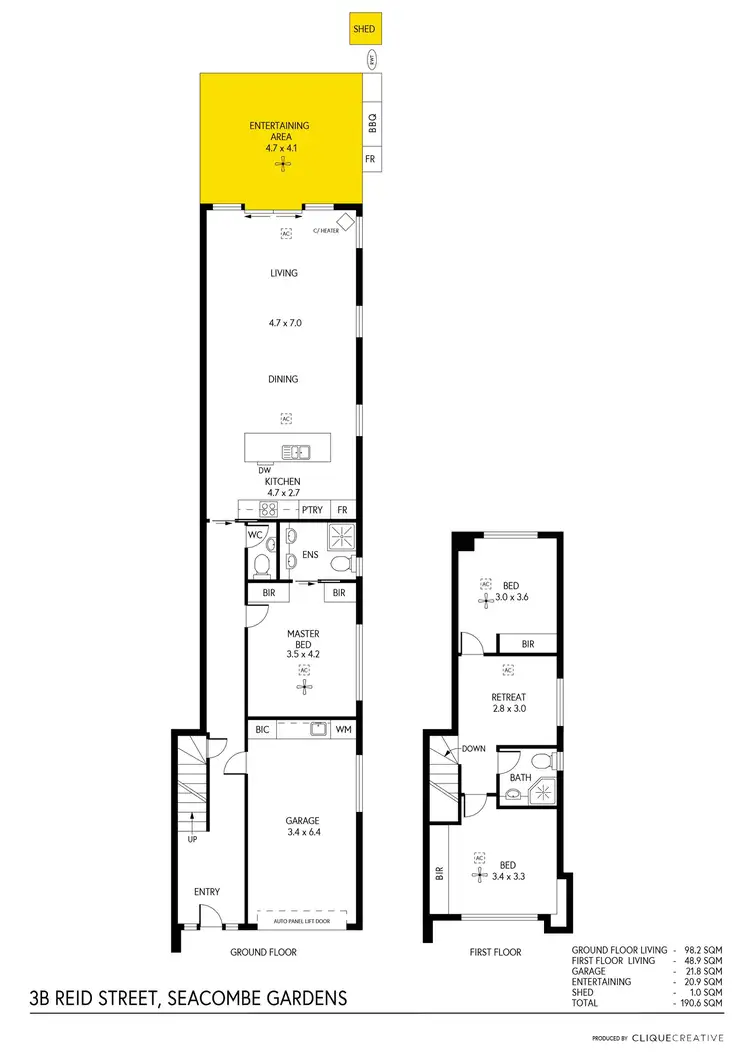 Floorplan of Homely house listing, 3B Reid Street, Seacombe Gardens SA 5047