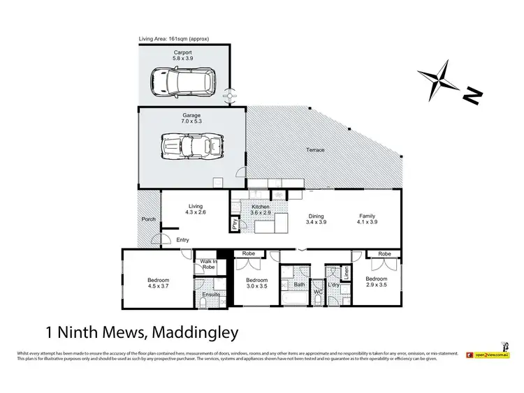Floorplan of Homely house listing, 1 Ninth Mews, Maddingley VIC 3340