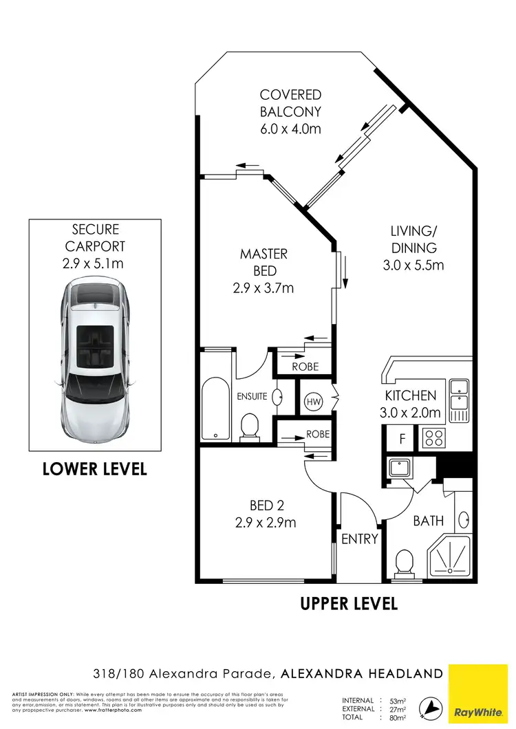 Floorplan of Homely unit listing, 318/180 Alexandra Parade, Alexandra Headland QLD 4572