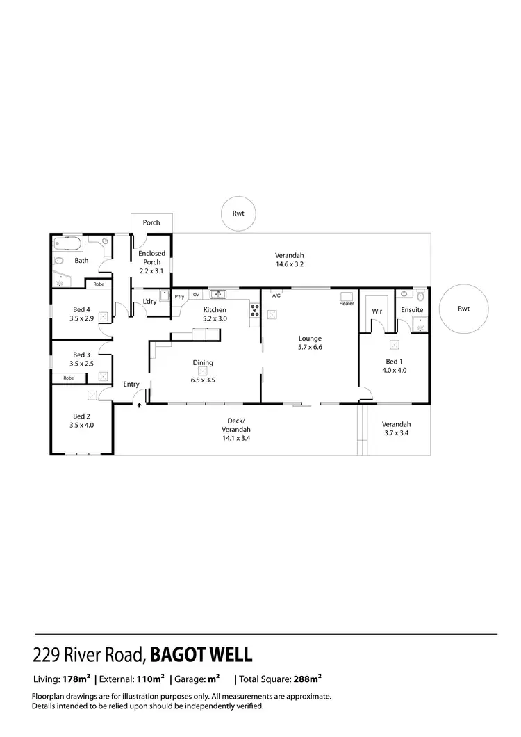 Floorplan of Homely rural property listing, 229 River Road, Bagot Well SA 5373