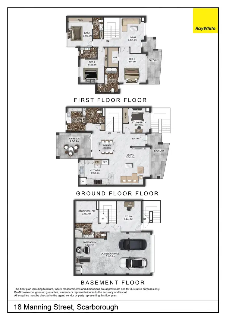 Floorplan of Homely house listing, 18 Manning Street, Scarborough WA 6019