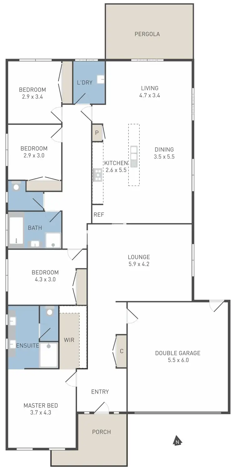 Floorplan of Homely house listing, 3 Zion Avenue, Tarneit VIC 3029