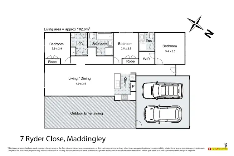 Floorplan of Homely house listing, 7 Ryder Close, Maddingley VIC 3340