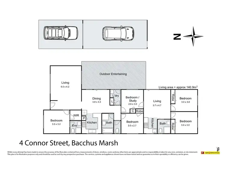 Floorplan of Homely house listing, 4 Connor Street, Bacchus Marsh VIC 3340