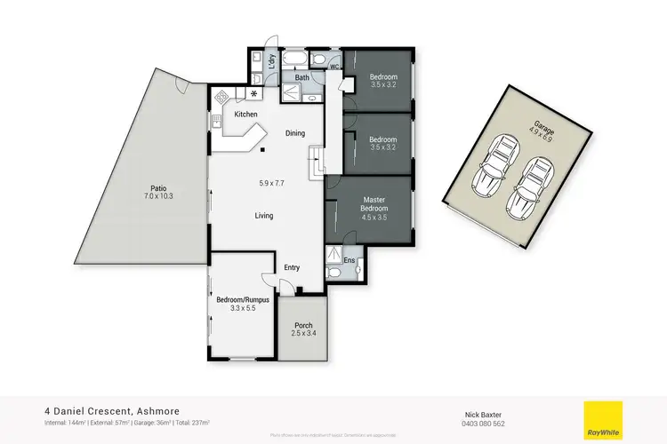 Floorplan of Homely house listing, 4 Daniel Crescent, Ashmore QLD 4214