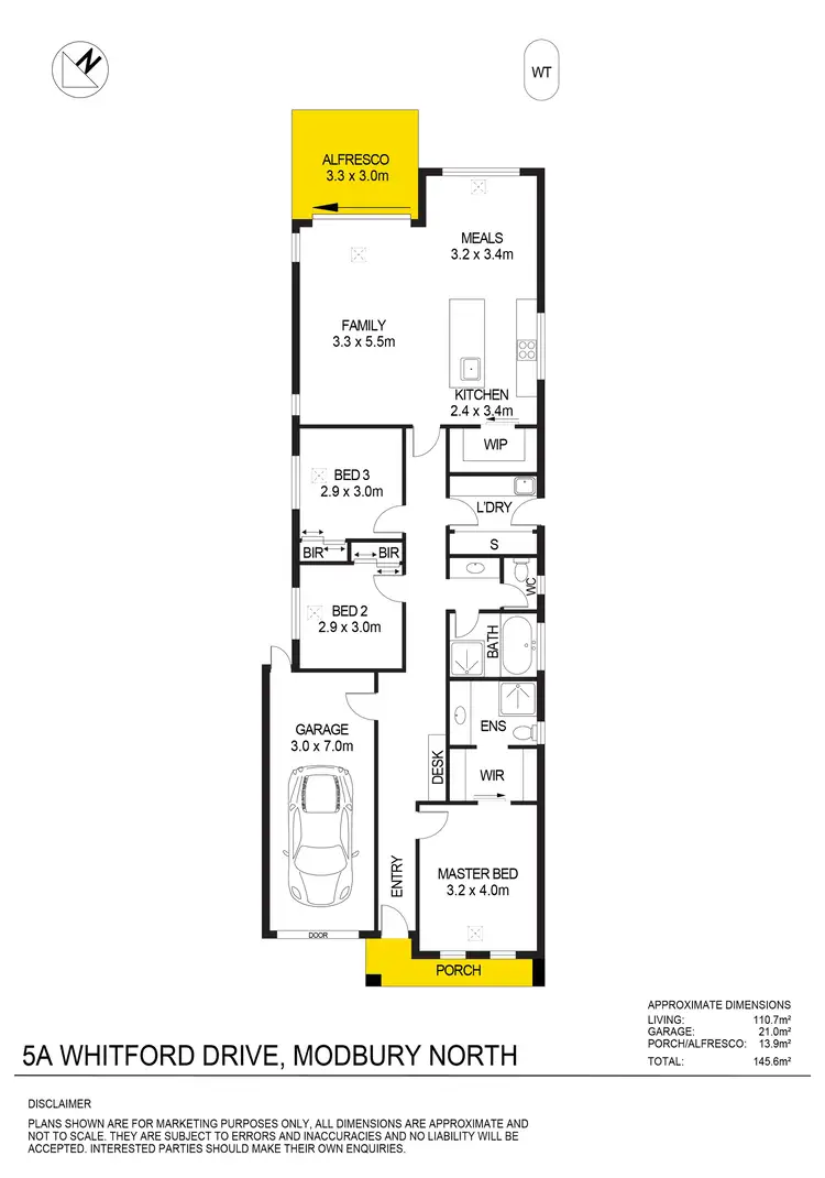 Floorplan of Homely house listing, 5A Whitford Drive, Modbury North SA 5092
