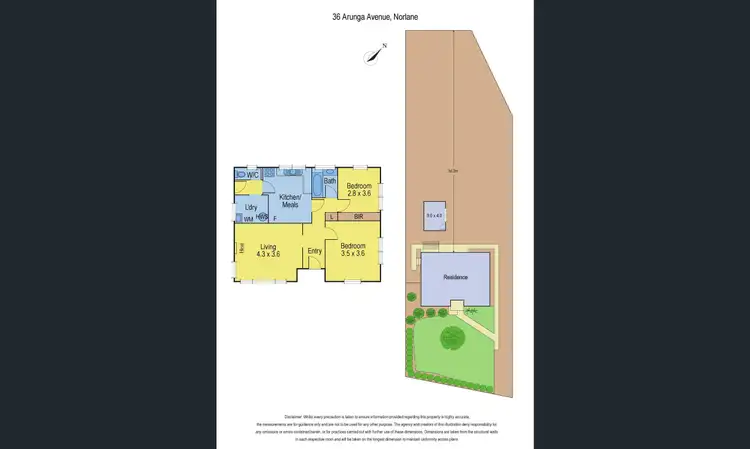 Floorplan of Homely house listing, 36 Arunga Avenue, Norlane VIC 3214