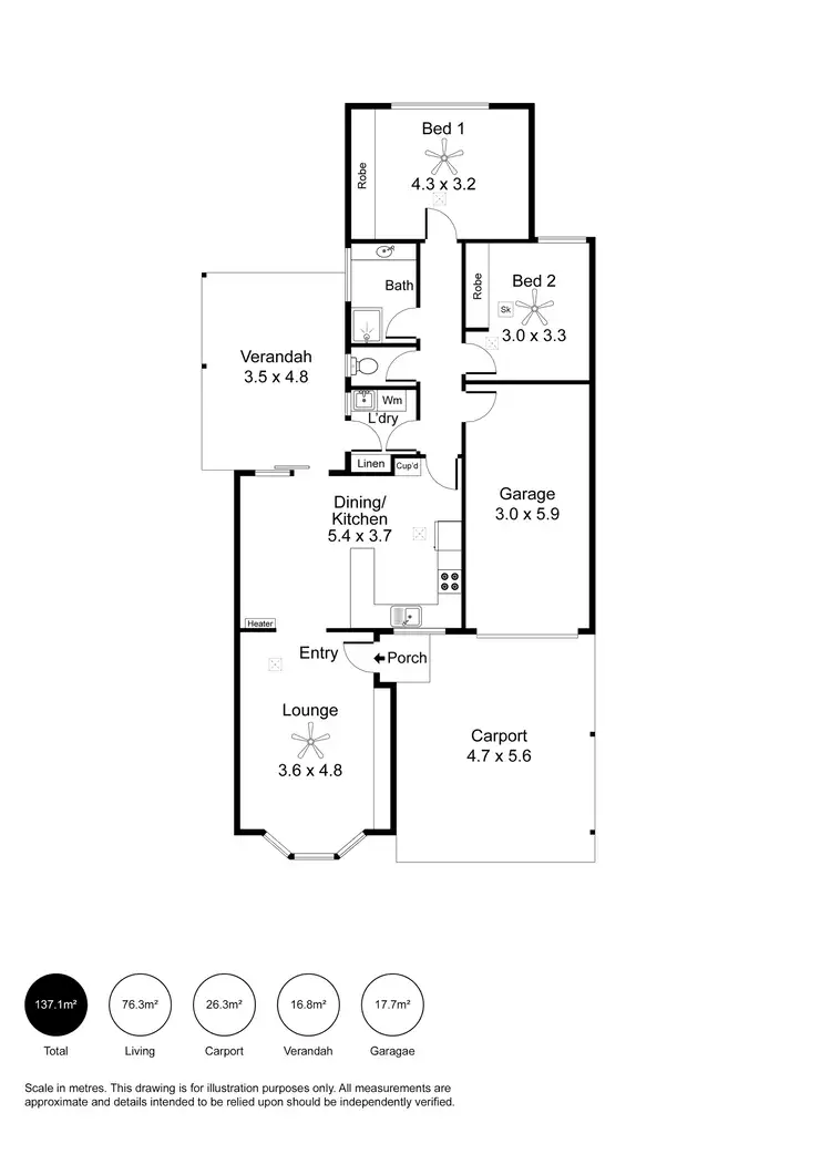 Floorplan of Homely unit listing, 3/38 Hart Street, Semaphore South SA 5019
