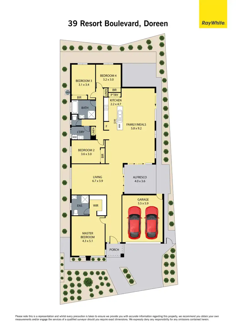 Floorplan of Homely house listing, 39 Resort Boulevard, Doreen VIC 3754
