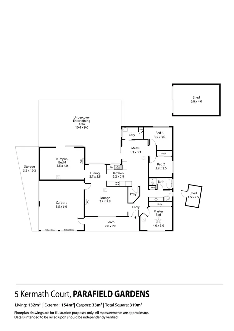 Floorplan of Homely house listing, 5 Kermath Court, Parafield Gardens SA 5107
