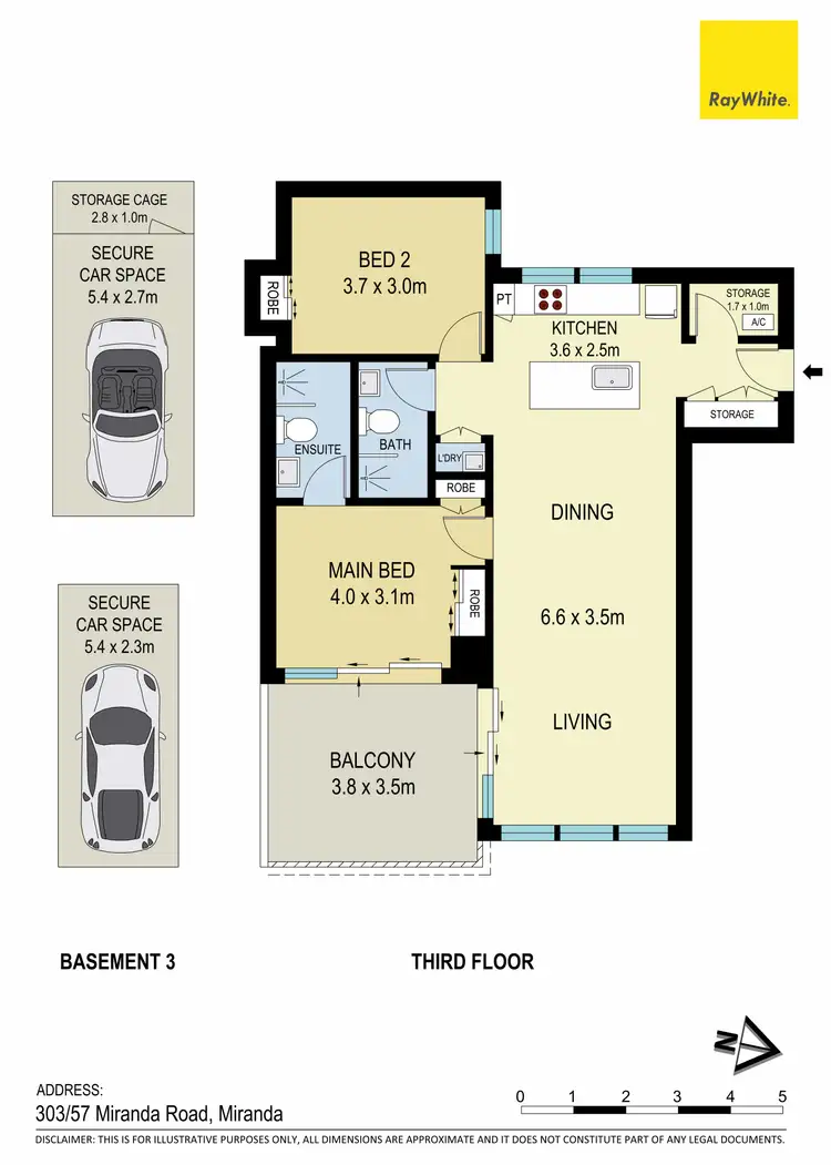 Floorplan of Homely apartment listing, 303/57 Miranda Road, Miranda NSW 2228