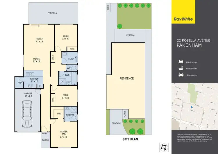 Floorplan of Homely house listing, 22 Rosella Avenue, Pakenham VIC 3810