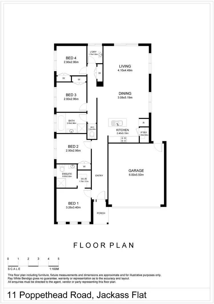 Floorplan of Homely house listing, 11 Poppethead Road, Jackass Flat VIC 3556