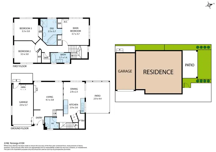 Floorplan of Homely townhouse listing, 2/48 Yeronga Street, Yeronga QLD 4104