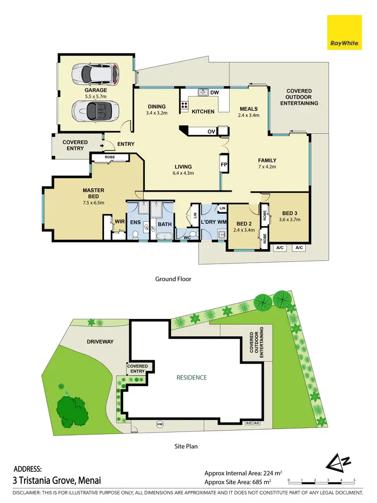 Floorplan of Homely house listing, 3 Tristania Grove, Menai NSW 2234