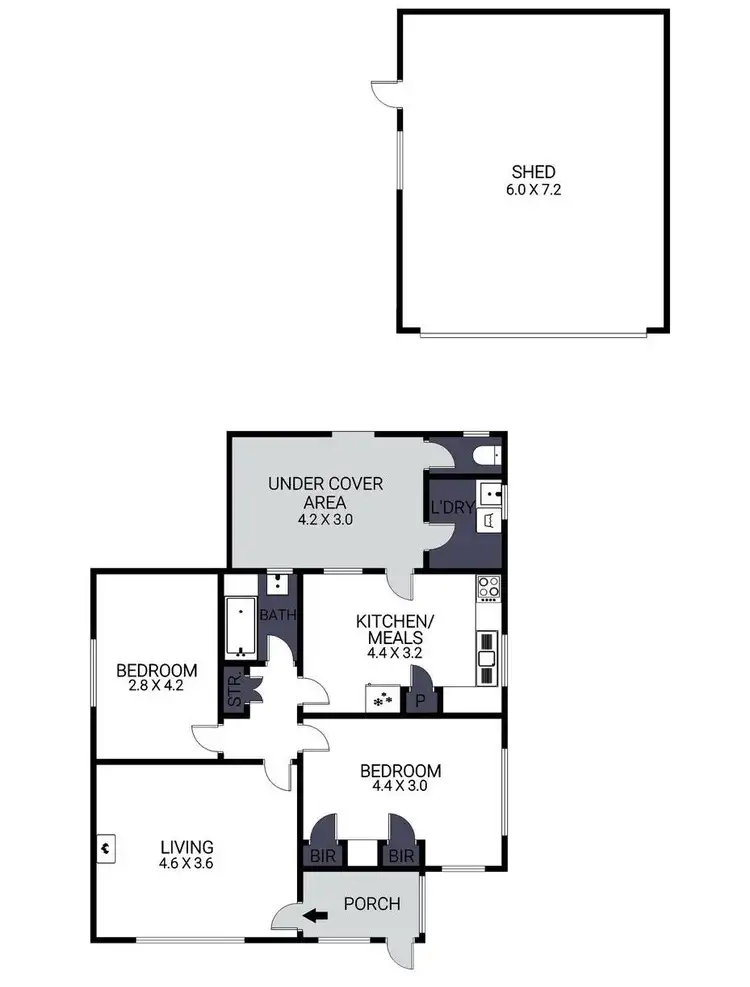 Floorplan of Homely house listing, 6 Pettitt Crescent, Norlane VIC 3214