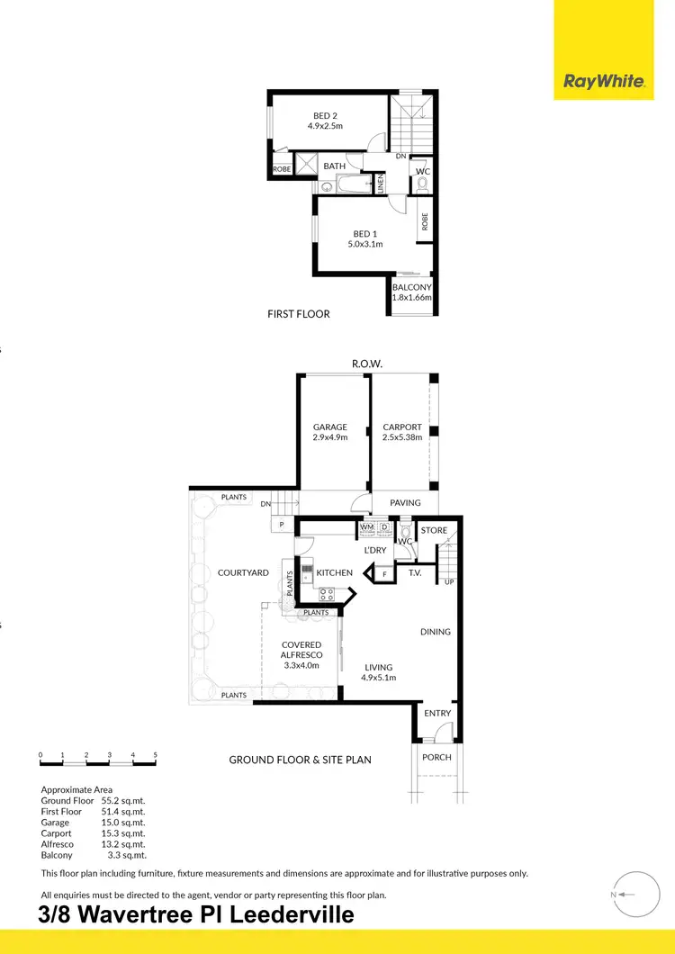 Floorplan of Homely house listing, 3/8 Wavertree Place, Leederville WA 6007