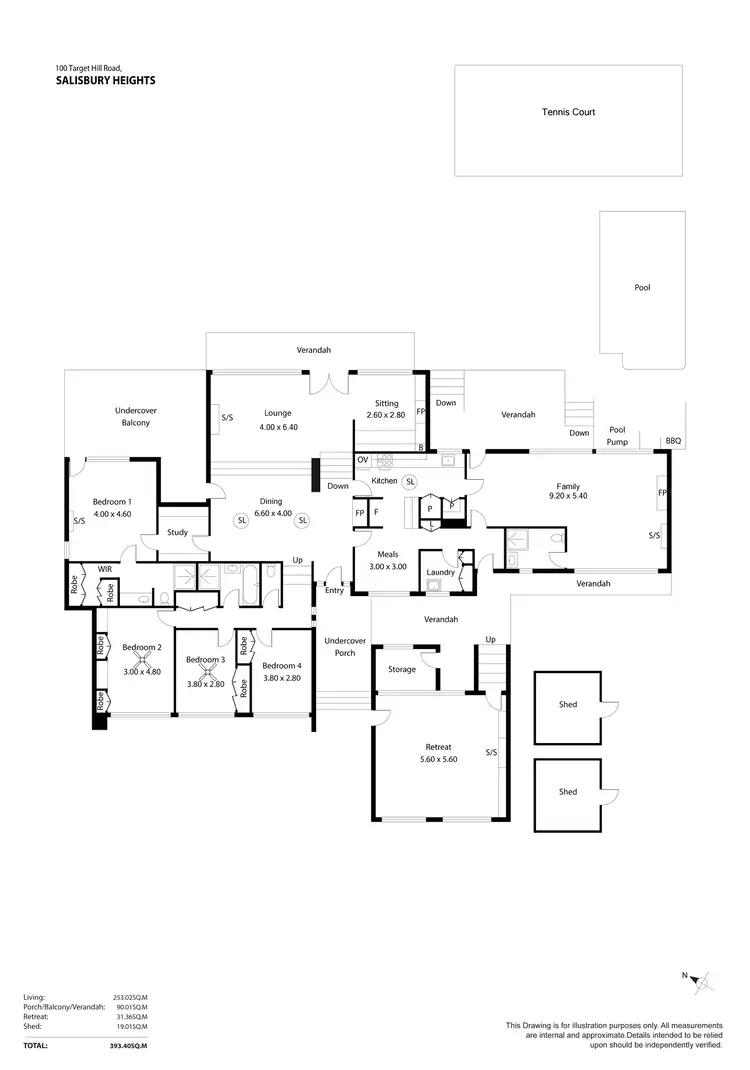 Floorplan of Homely house listing, 100 Target Hill Road, Salisbury Heights SA 5109